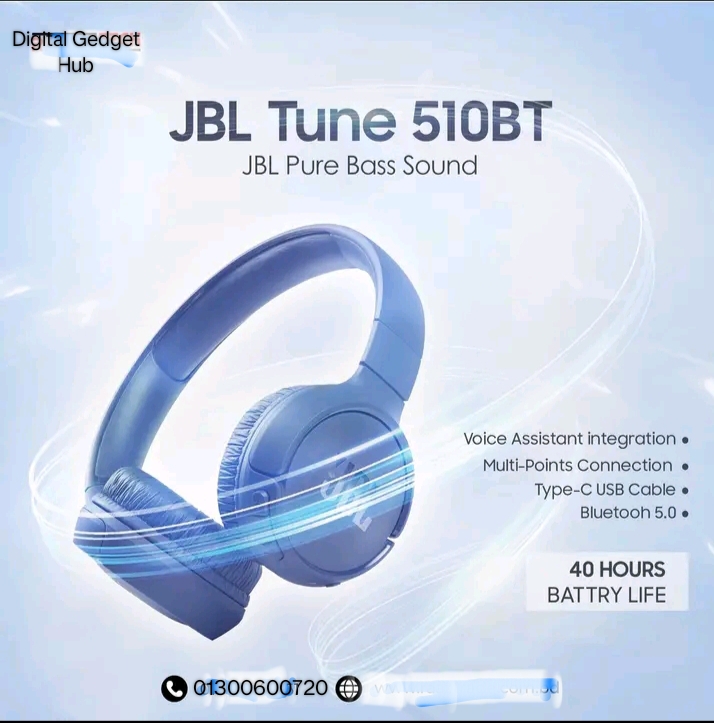 JBL Tune 510BT Wireless On-Ear Headphones